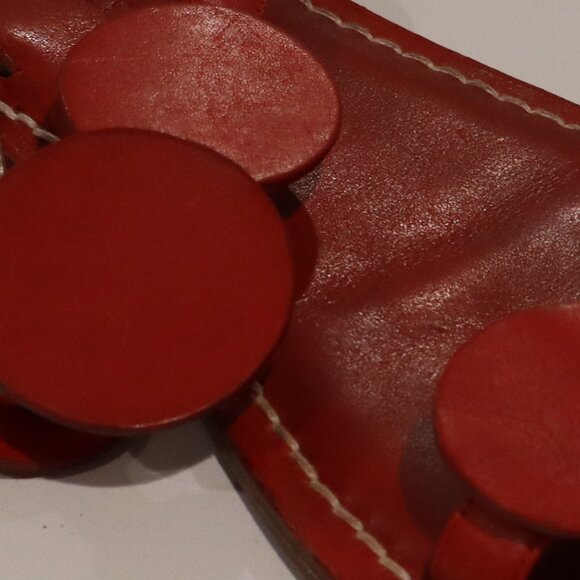 Bernardo 1946 Red Flip Flops Made in Italy - Size 8 - Picture 6 of 9